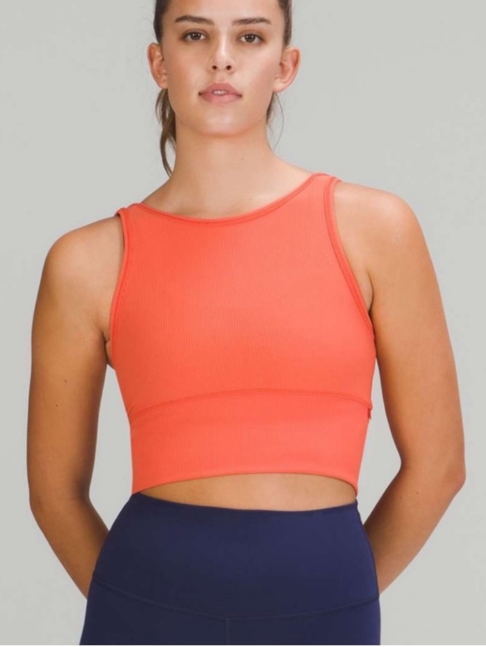 LULULEMON POWER PIVOT RIBBED TANK Size 12